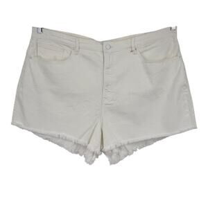 Good American shorts Good 90's denim white size 20